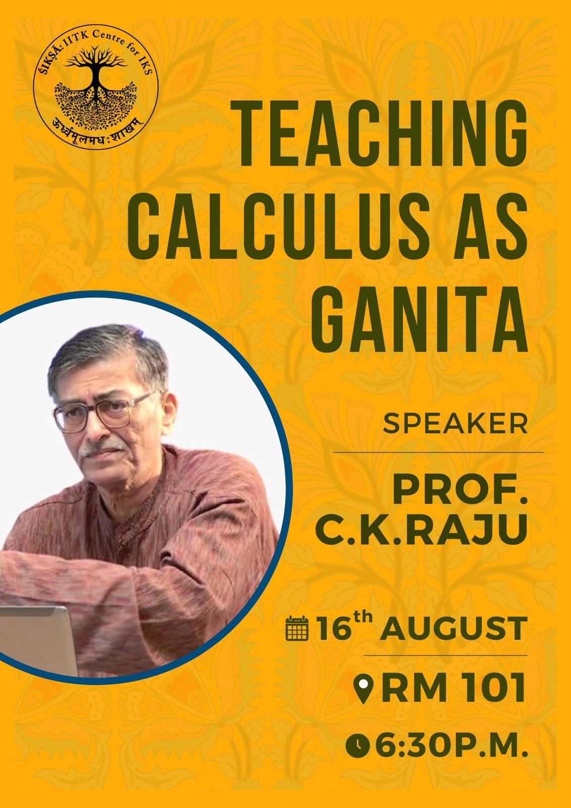 Teaching Calculus as Ganita